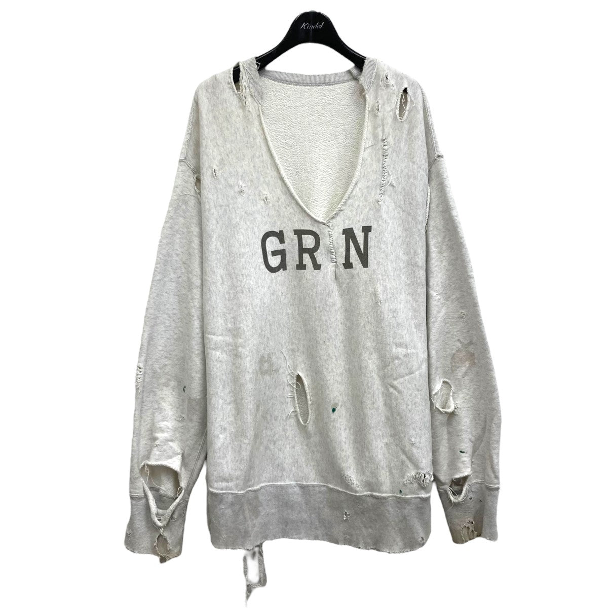 ANCELLM(アンセルム) AN M CRASH CREWNECK SWEAT SHIRT GARDEN別注 Vネックカットソー ANC-CT12  グレー サイズ 2｜【公式】カインドオルオンライン ブランド古着・中古通販【kindal】