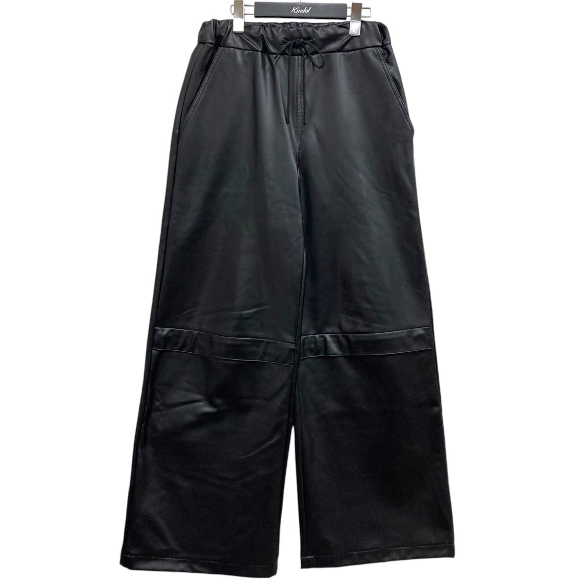 JOHN LAWRENCE SULLIVAN(ジョンローレンスサリバン) STRETCH VEGAN LEATHER WIDE PANTS ストレッチ ヴィーガンレザーワイドパンツ 2B008-0223-22 ブラック サイズ 44｜【公式】カインドオルオンライン ブランド古着・中古通販【kindal】