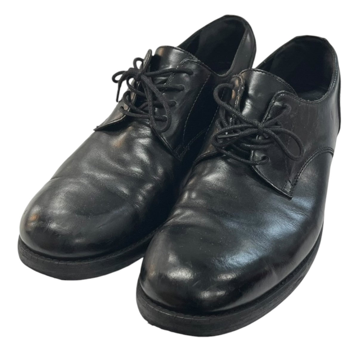 Yohji Yamamoto pour homme(ヨウジヤマモトプールオム) COSTUME D'HOMME SHINY GLASS PLAIN  TOE レザーシューズ HW-E80-752 ブラック サイズ 26cm｜【公式】カインドオルオンライン ブランド古着・中古通販【kindal】