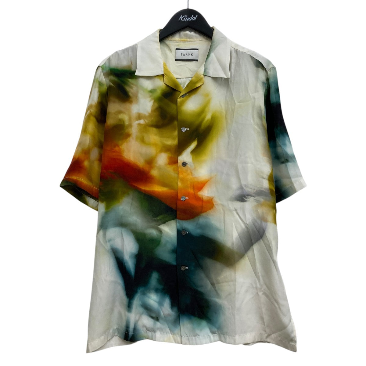 TAAKK(ターク) 22SS BLURRED FLOWER SILK SHIRT オープンカラー