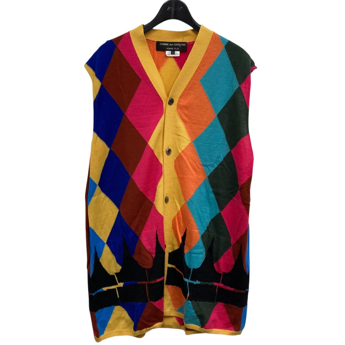 COMME des GARCONS HOMME PLUS(コムデギャルソンオムプリュス) 23SS ARGYLE VEST ニットベスト  PK-N004 マルチカラー サイズ XL｜【公式】カインドオルオンライン ブランド古着・中古通販【kindal】