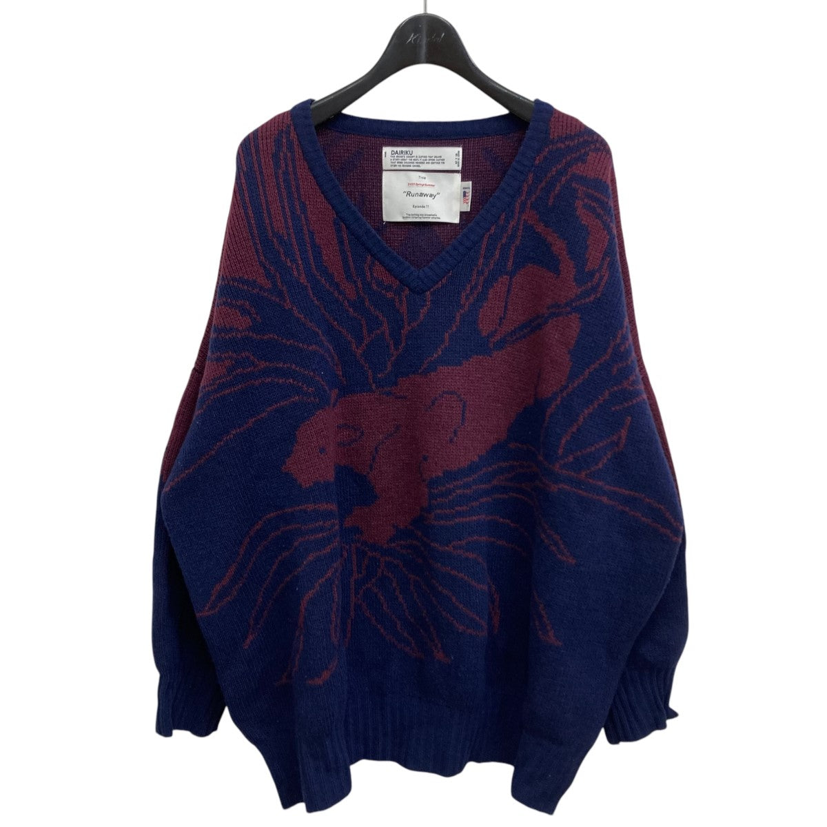 DAIRIKU(ダイリク) 23SS Leopard Pullover Knit Vネックニット 23SS K 
