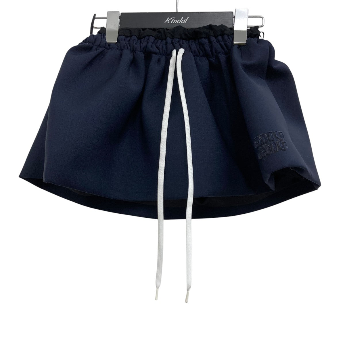 MIU MIU(ミュウミュウ) モヘア ミニスカート MG2200 ネイビー サイズ  