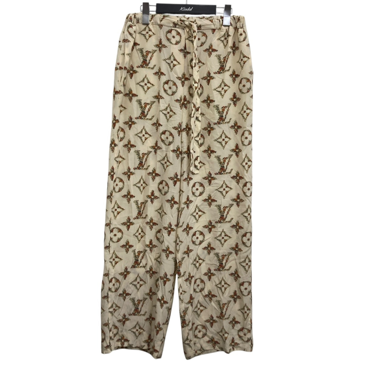 LOUIS VUITTON モノグラムフローラルシルクロングパンツ RM241WW GQO 