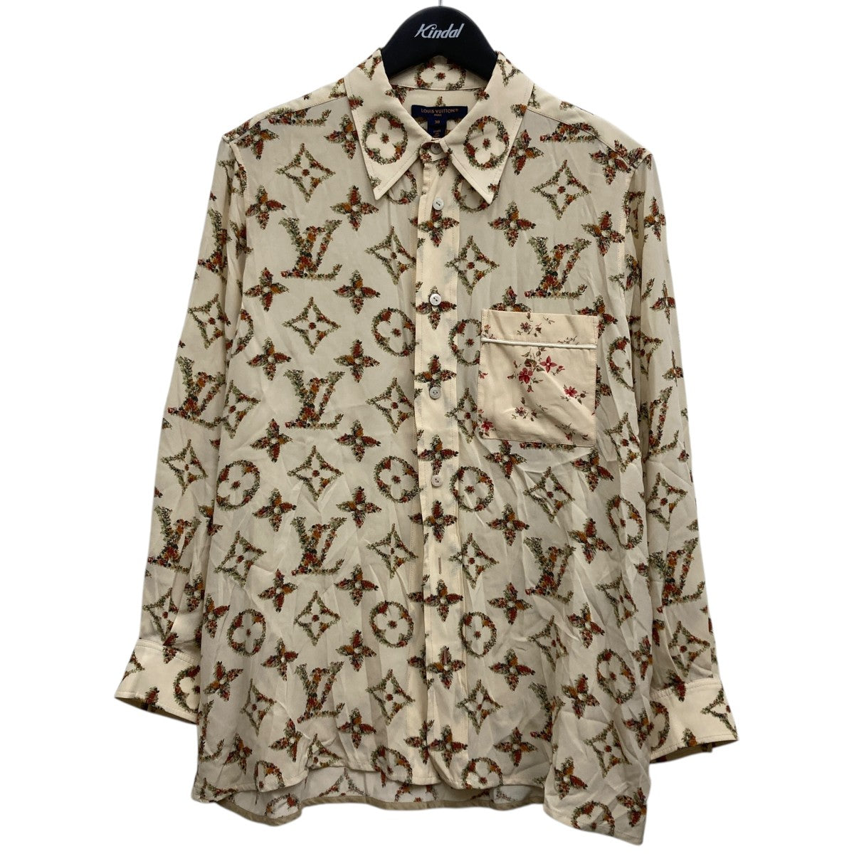 LOUIS VUITTON モノグラムフローラルシルクシャツ RW241WW GQO FQTP01 