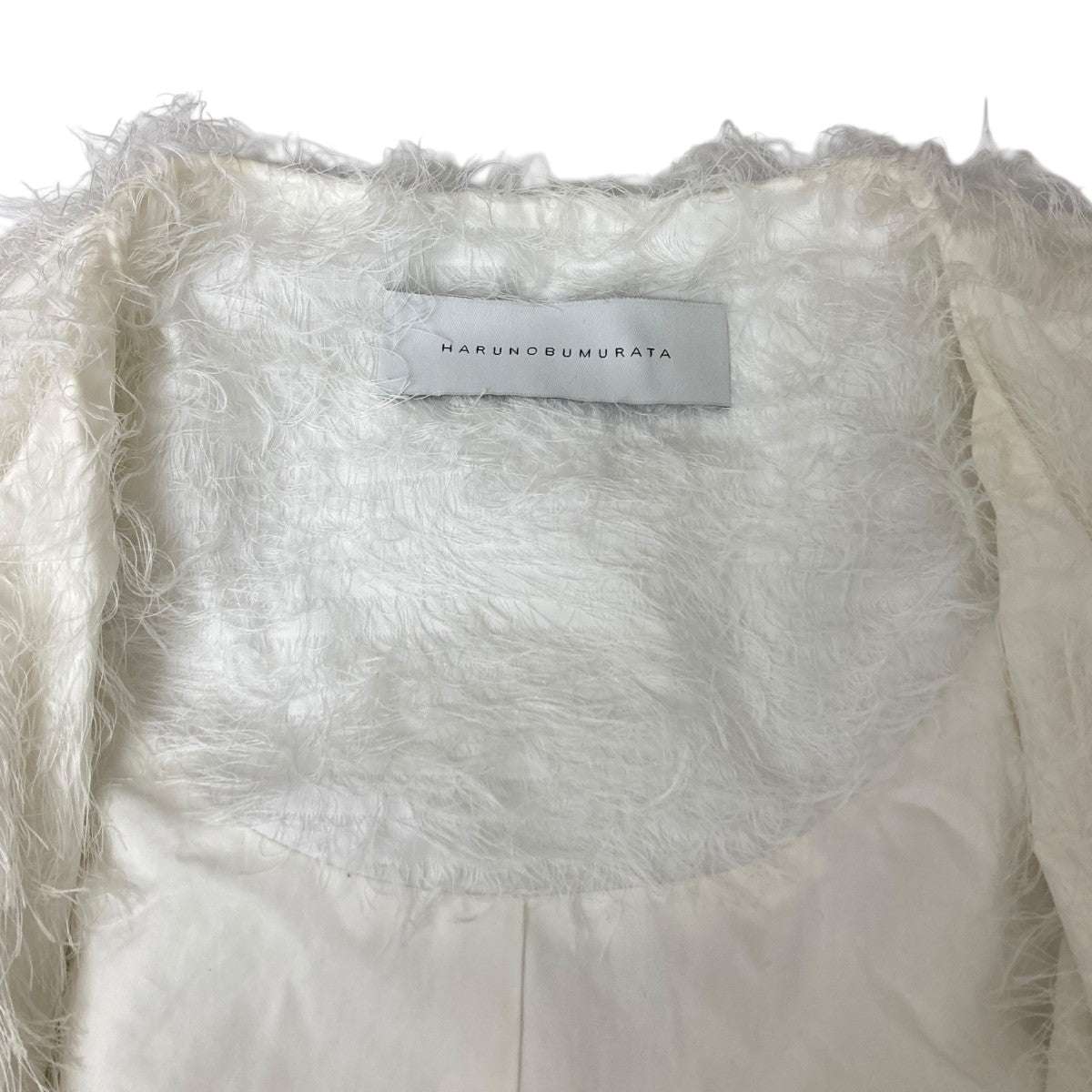 HARUNOBUMURATA 半袖フェイクファーコート 古着・中古-4枚目のアイテム画像