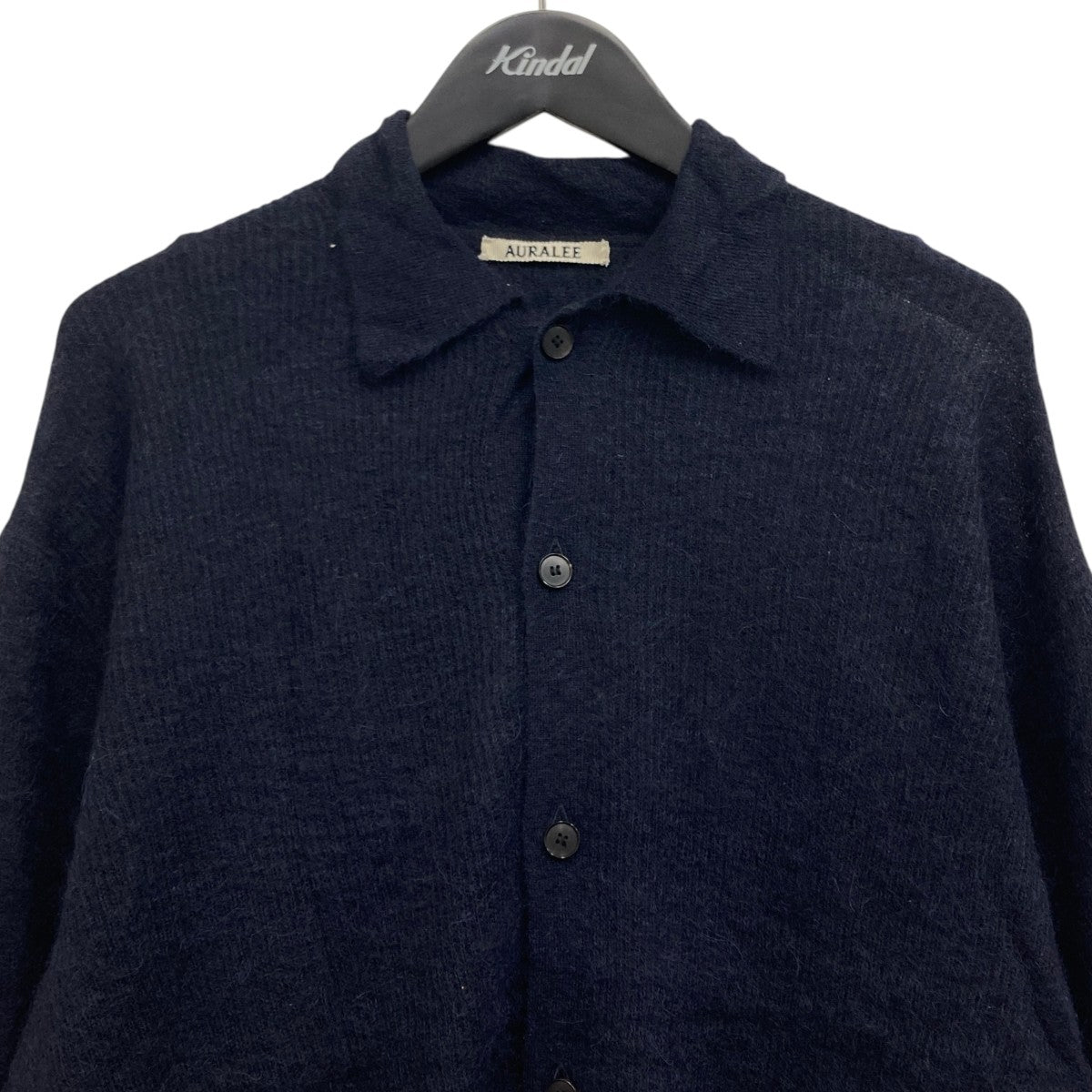 AURALEE 24AW BABY SURI ALPACA SHEER KNIT SHIRT CARDIGAN ニットシャツ 古着・中古-3枚目のアイテム画像