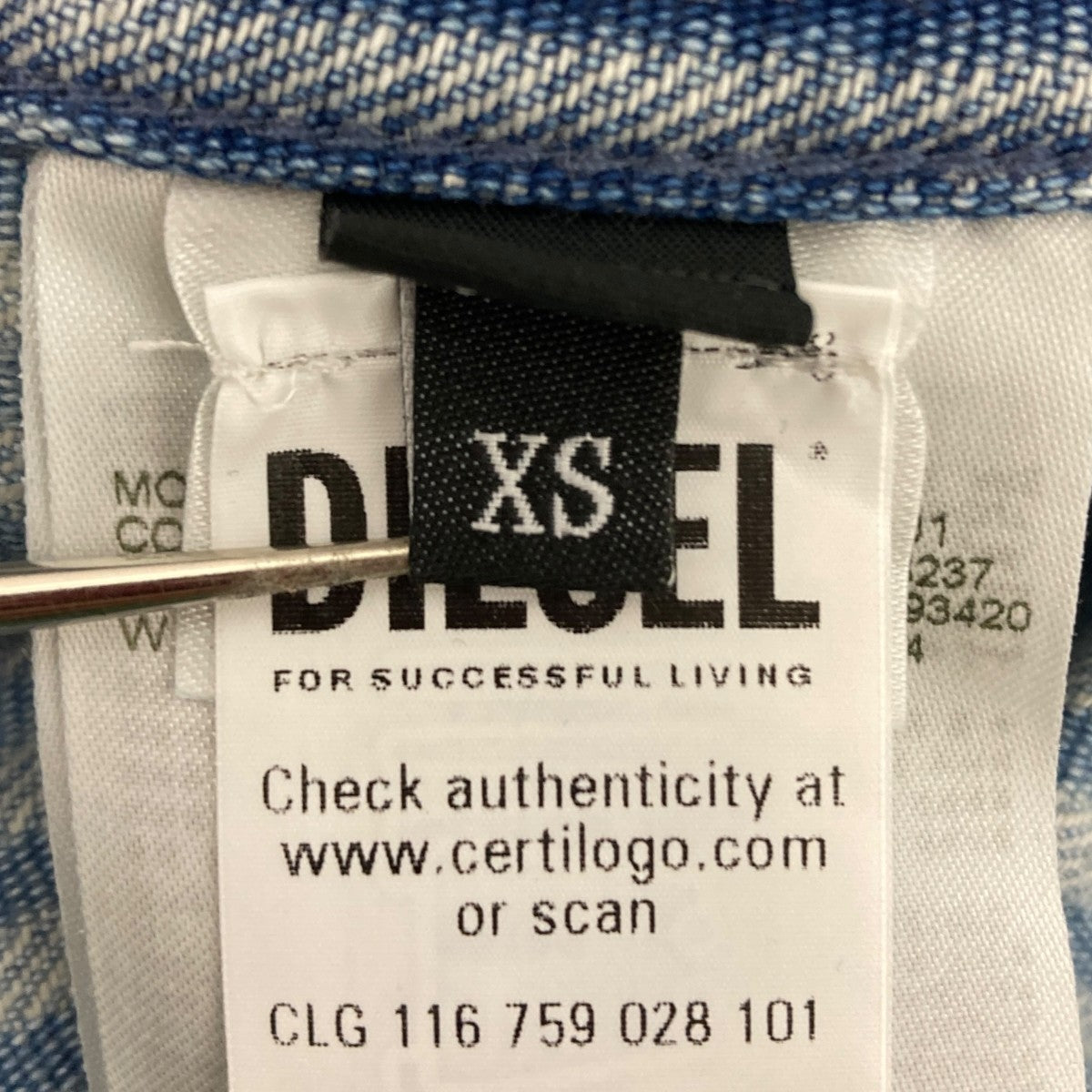 DIESEL デニムシャツ 古着・中古-7枚目のアイテム画像
