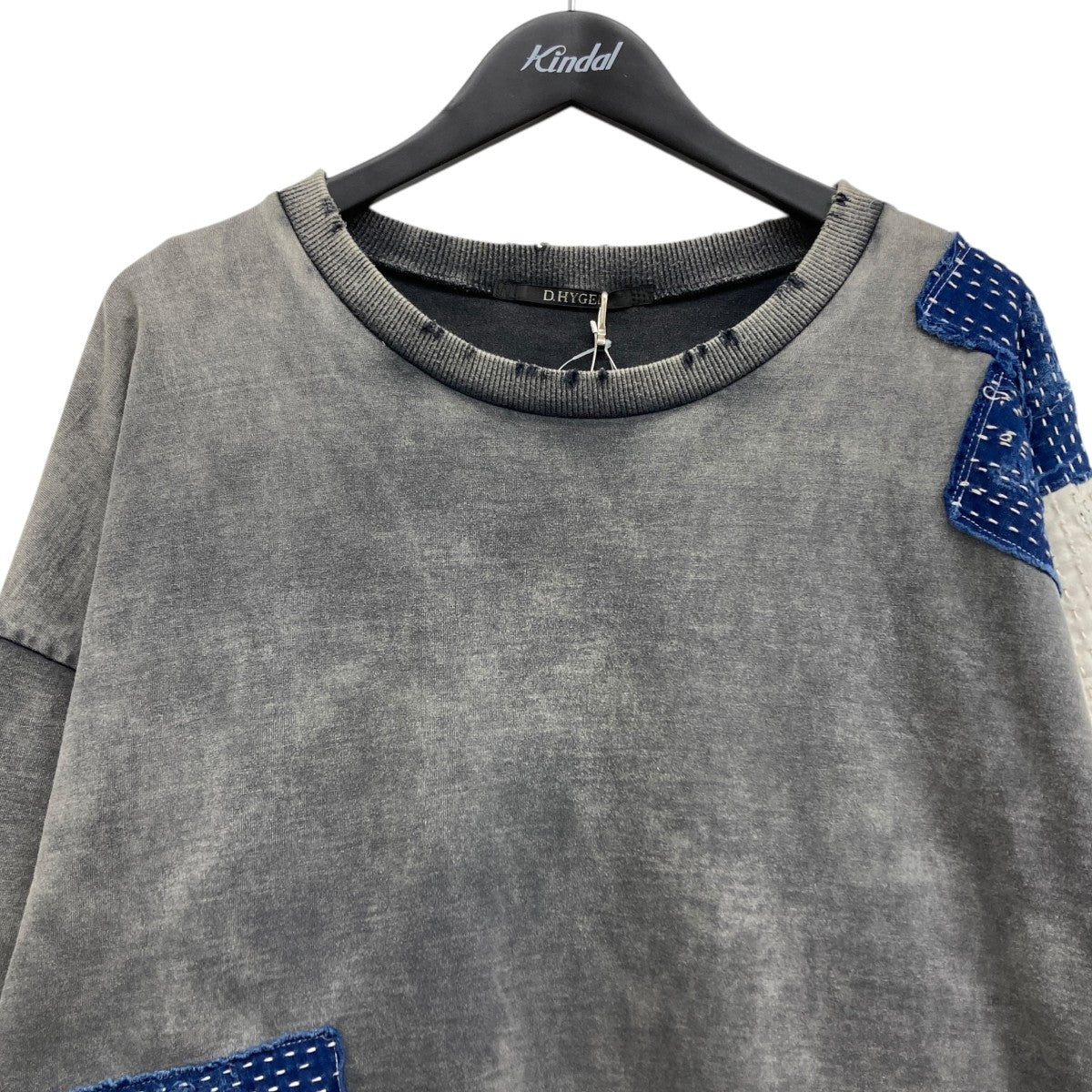 D.HYGEN DAMAGE PATCH L S T-SHIRT クルーネックスウェット 古着・中古-3枚目のアイテム画像