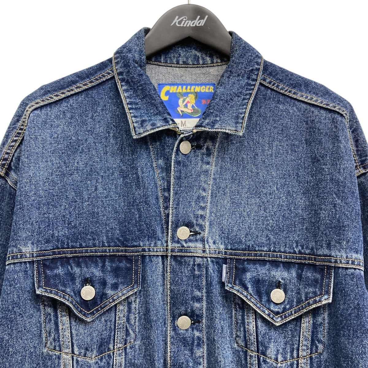 CHALLENGER ICE WASHED PATCH DENIM JACKET デニムジャケット 古着・中古-3枚目のアイテム画像