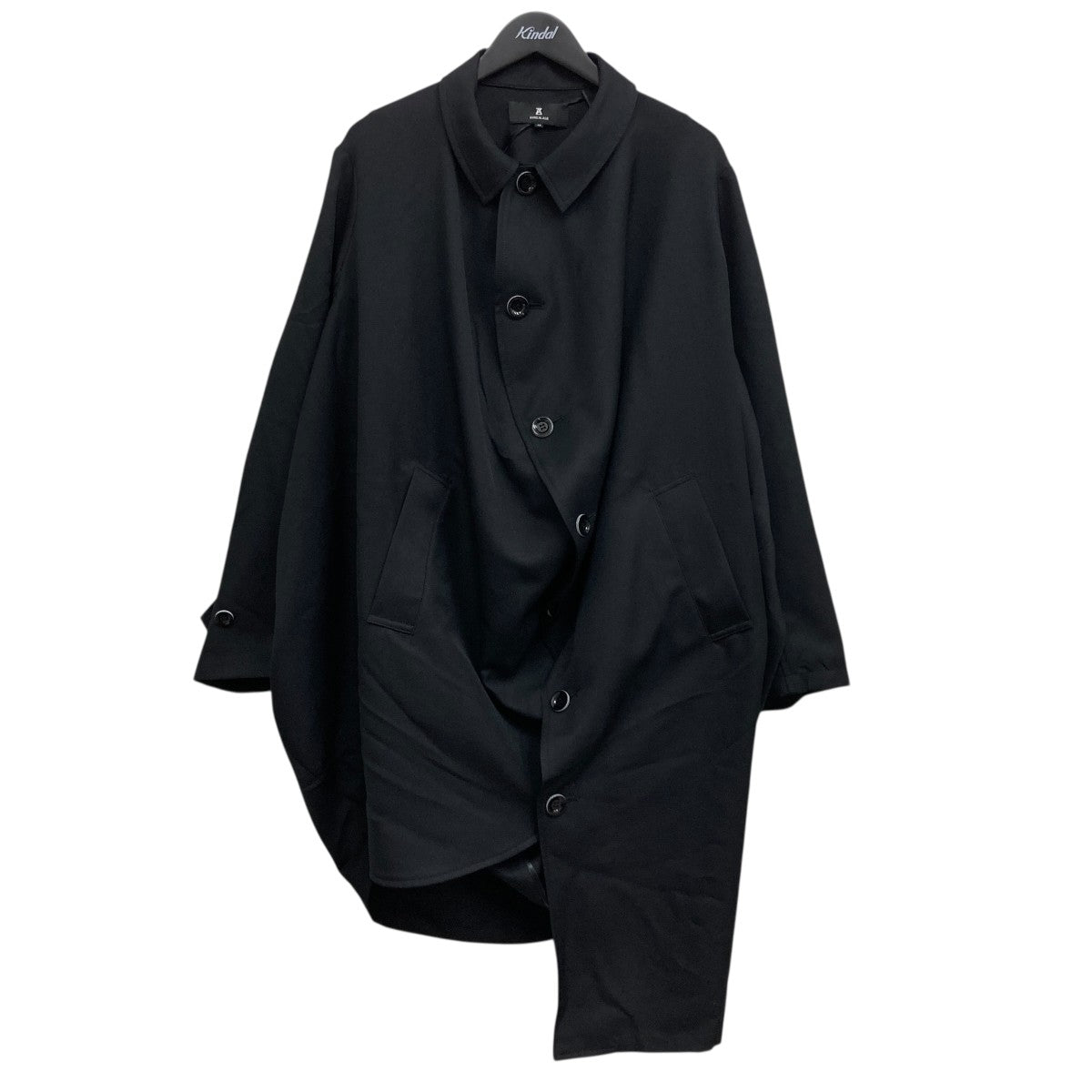 ANREALAGE(アンリアレイジ) BALL POLYESTER SOUTIEN COLLAR COATボールポリエステルコート ブラック サイズ  48｜【公式】カインドオルオンライン ブランド古着・中古通販【kindal】