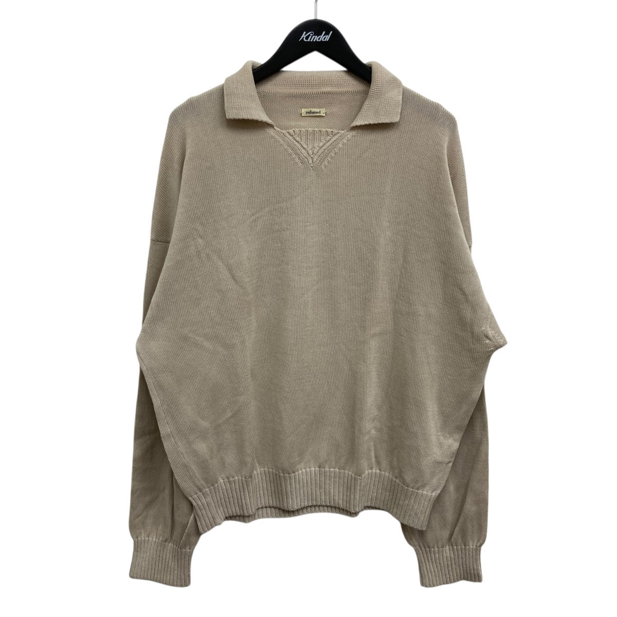 refomed 23ss OLD MAN KNIT POLO ブラウン サイズ3 低 価格 通販ファッション - refomed 23ss OLD MAN KNIT POLO