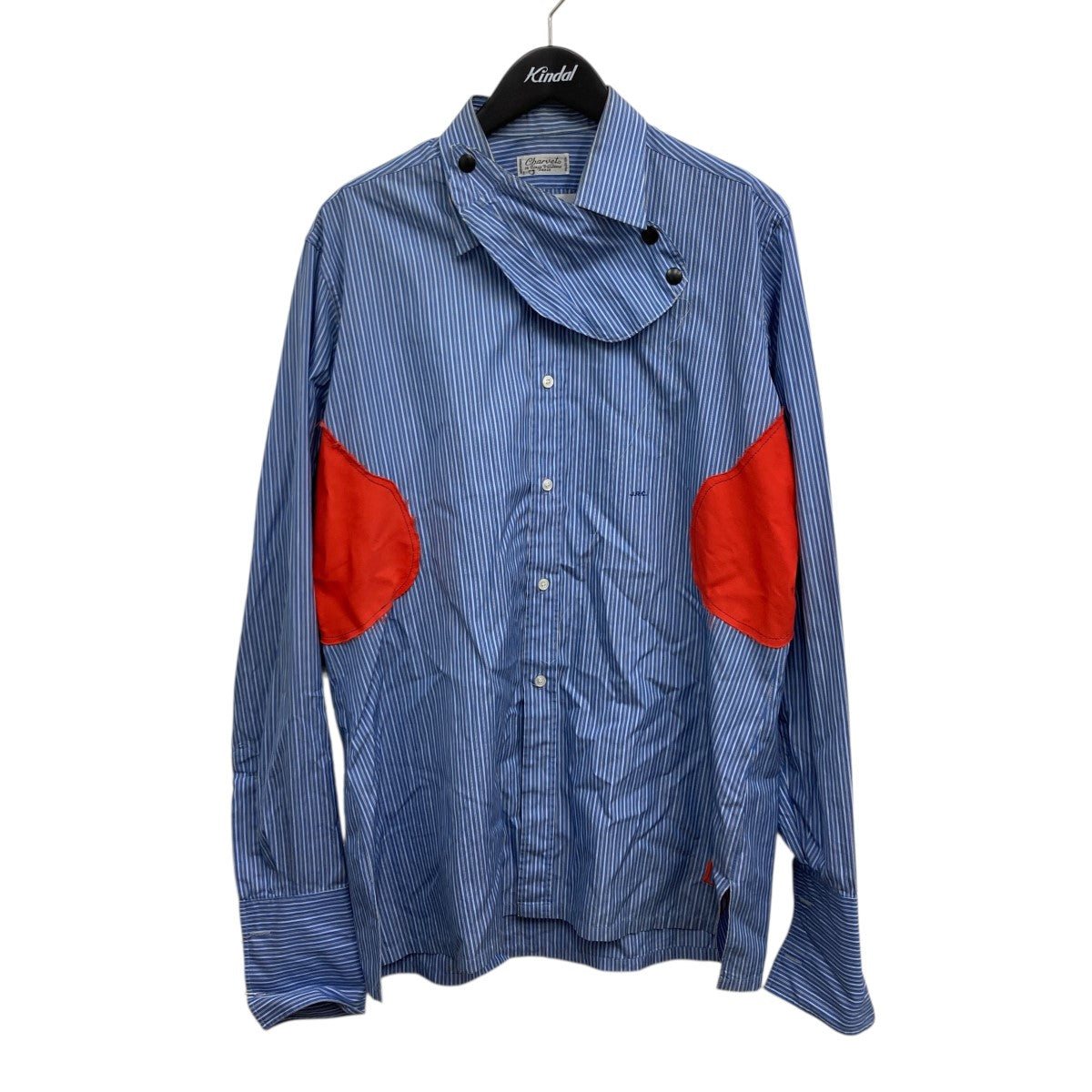 Kiko Kostadinov×LAILA TOKIO ONE OFF SHIRT ストライプシャツ ブルー 