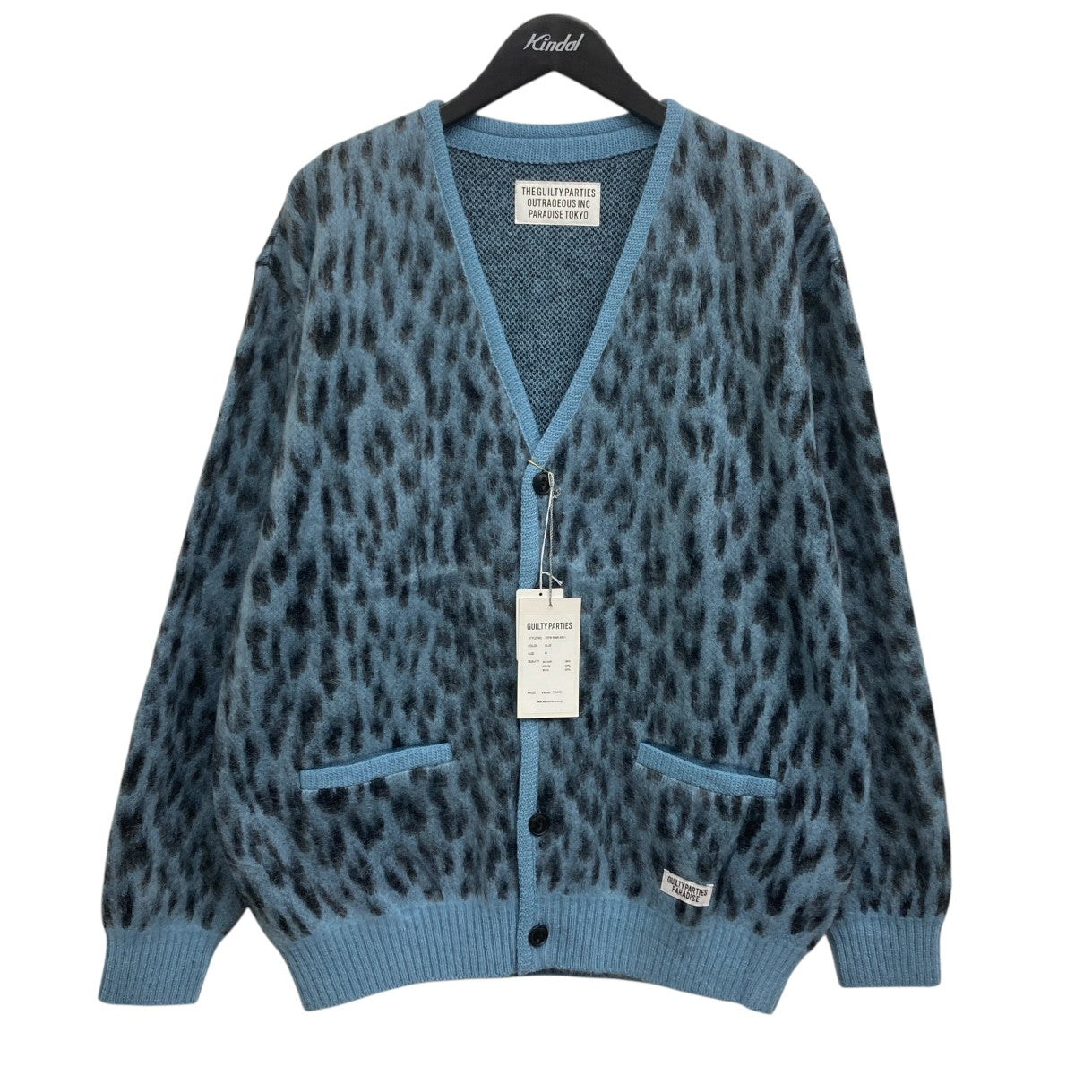 WACKO MARIA(ワコマリア) モヘアカーディガン 22FW-WMK-KN11 ブルー