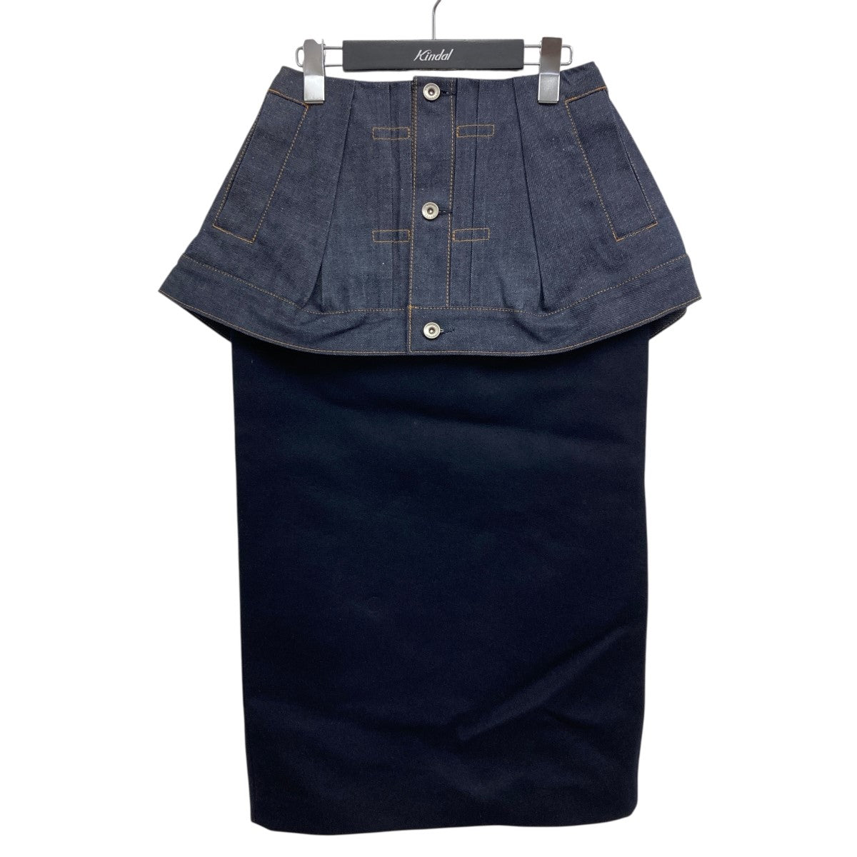 sacai(サカイ) ドッキングスカート 24-07524 ブラック×インディゴ