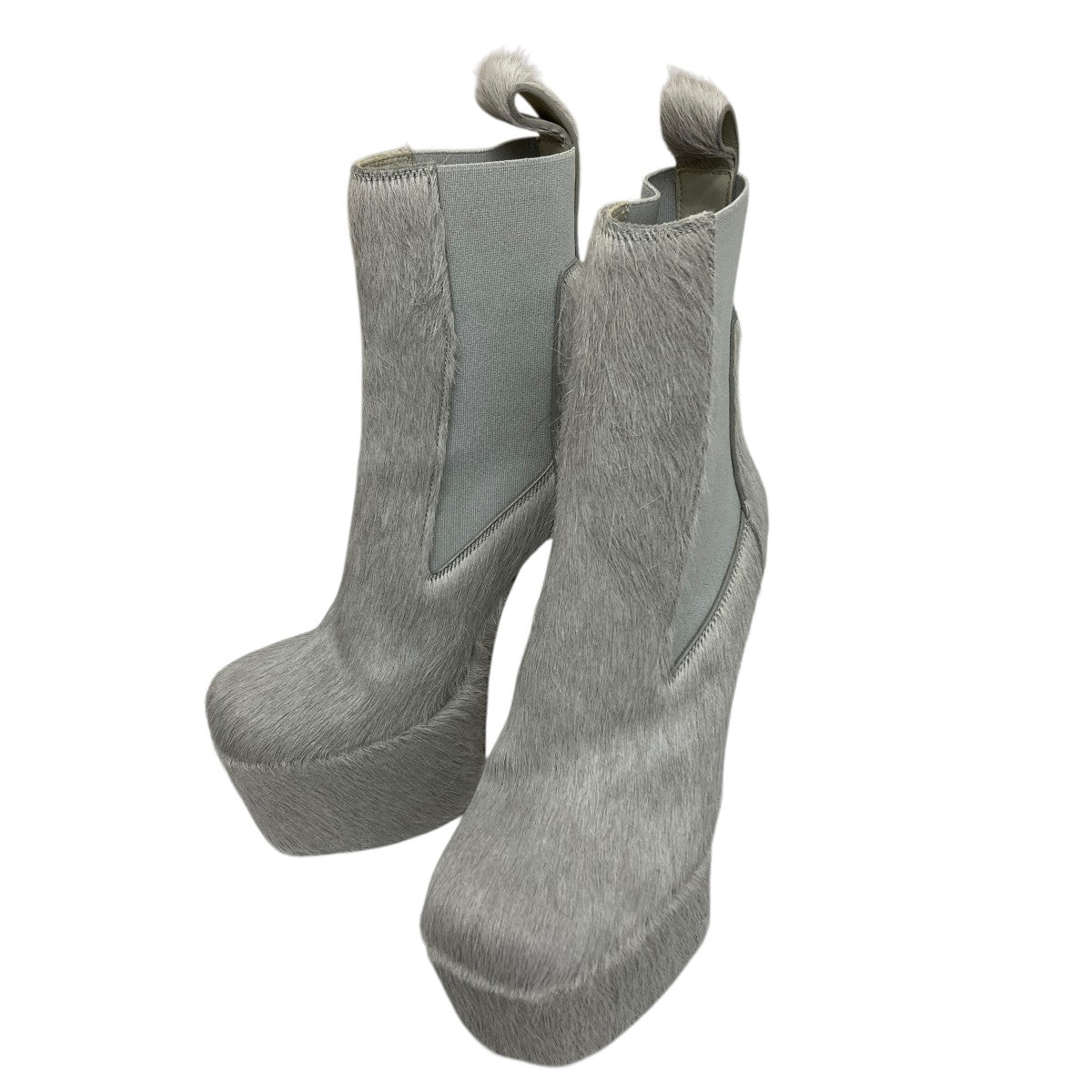 RICK OWENS(リックオウエンス) アンクルブーツ . ライトグレー サイズ