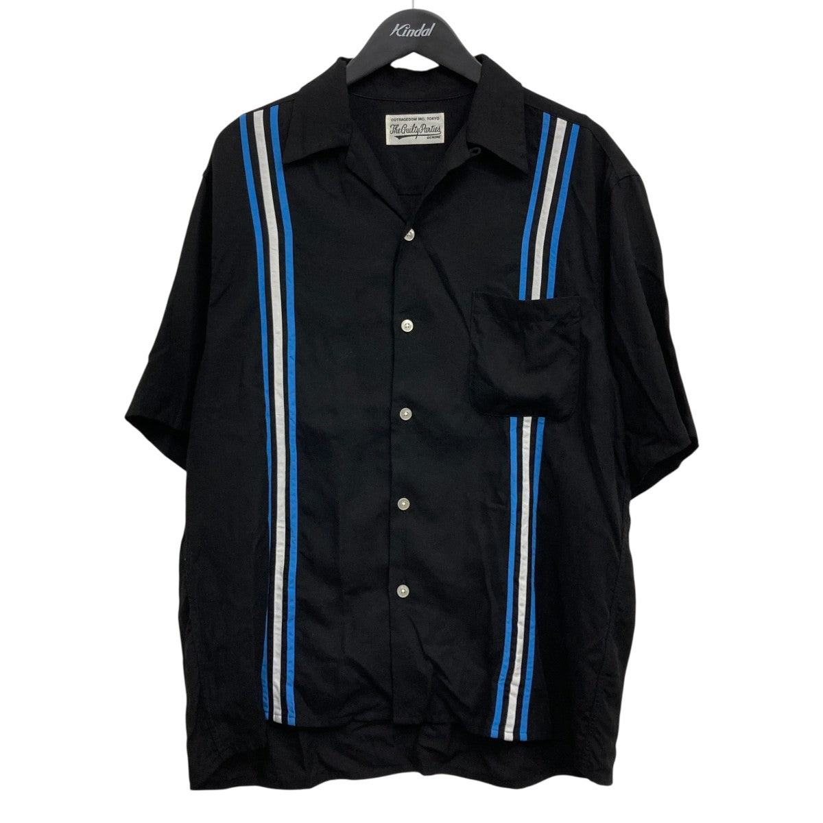 WACKO MARIA(ワコマリア) SWITCHING SHIRT開襟シャツ ブラック