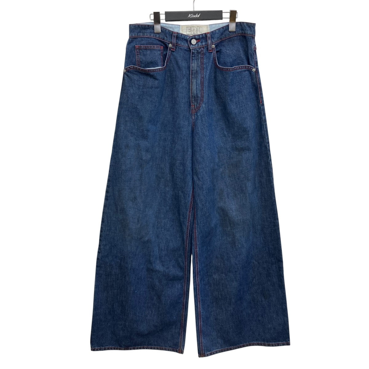ERL 25ss イーアールエル* インディアナ デニム ジーンズ ERL(イーアールエル) BAGGY INDIANA DISTRESSED JEANS バギー