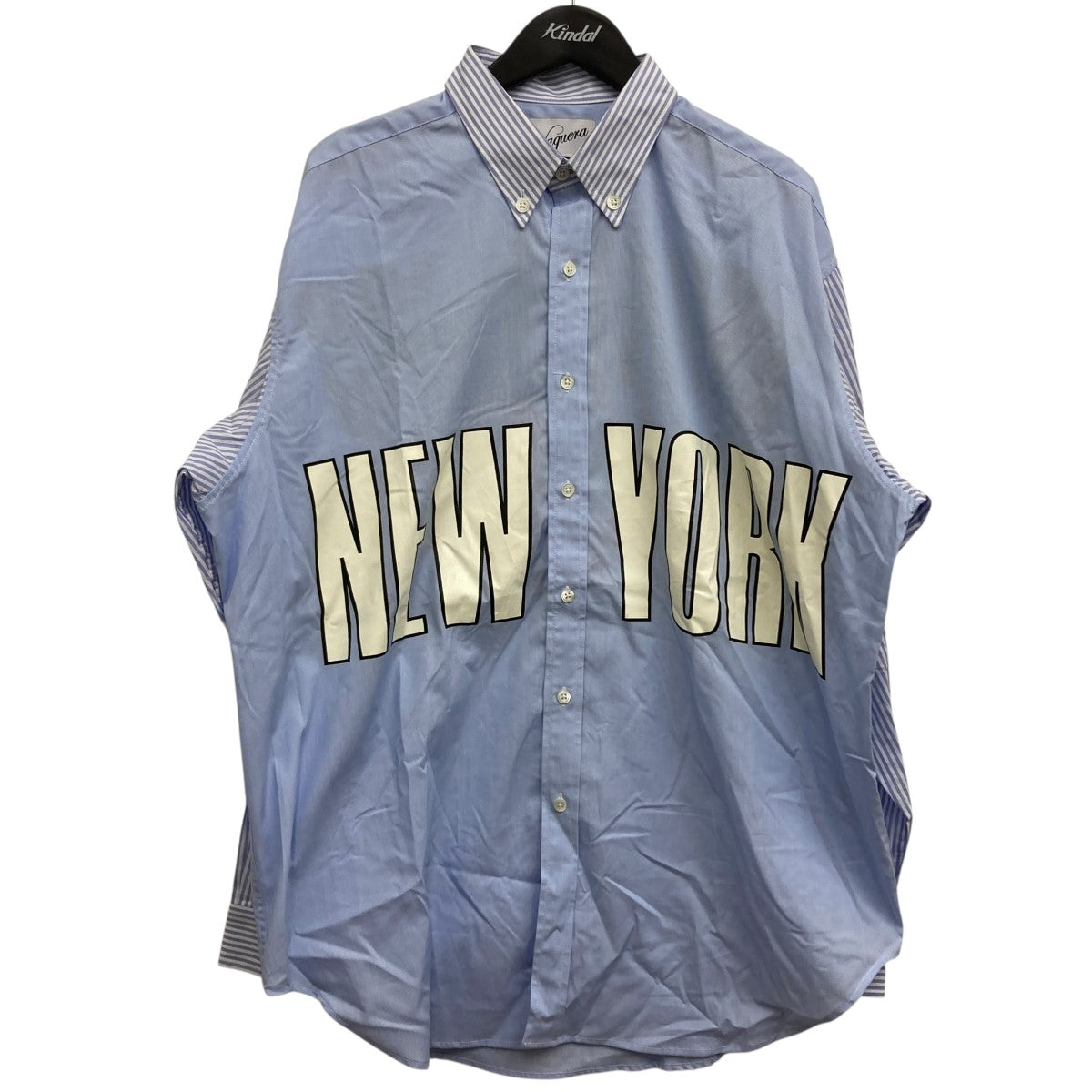 VAQUERA(ヴァケラ) 25SS プリントシャツ VAQ09B001 サックス