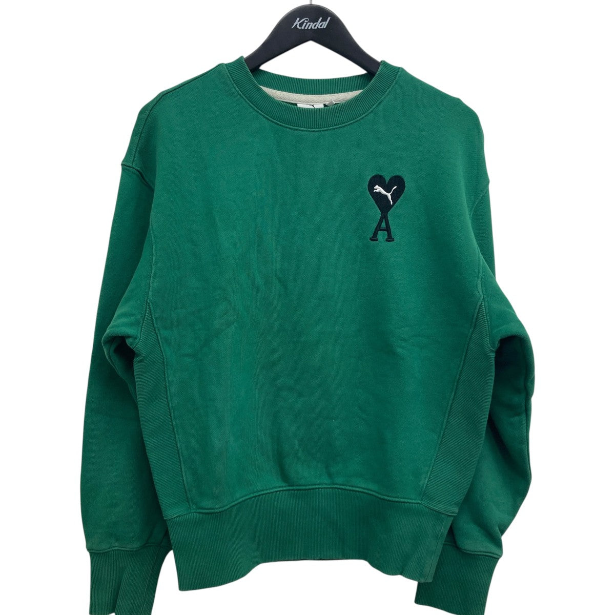 AMI PARIS×PUMA クルーネックスウェット 534111-96 グリーン サイズ XS