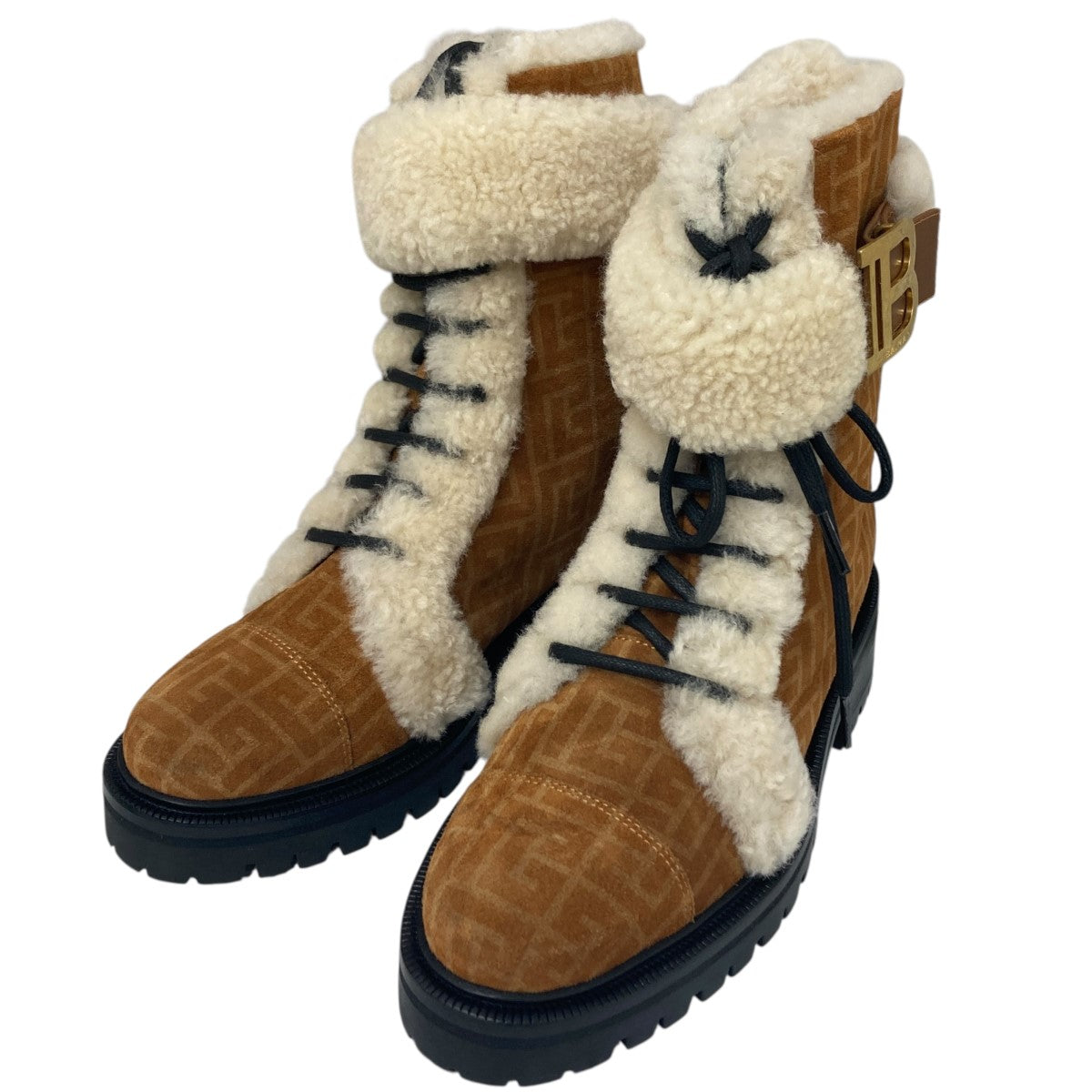 BALMAIN (バルマン)サイズ9 ブラウン BALMAIN(バルマン) ムートンブーツ ブラウン サイズ 36｜【公式