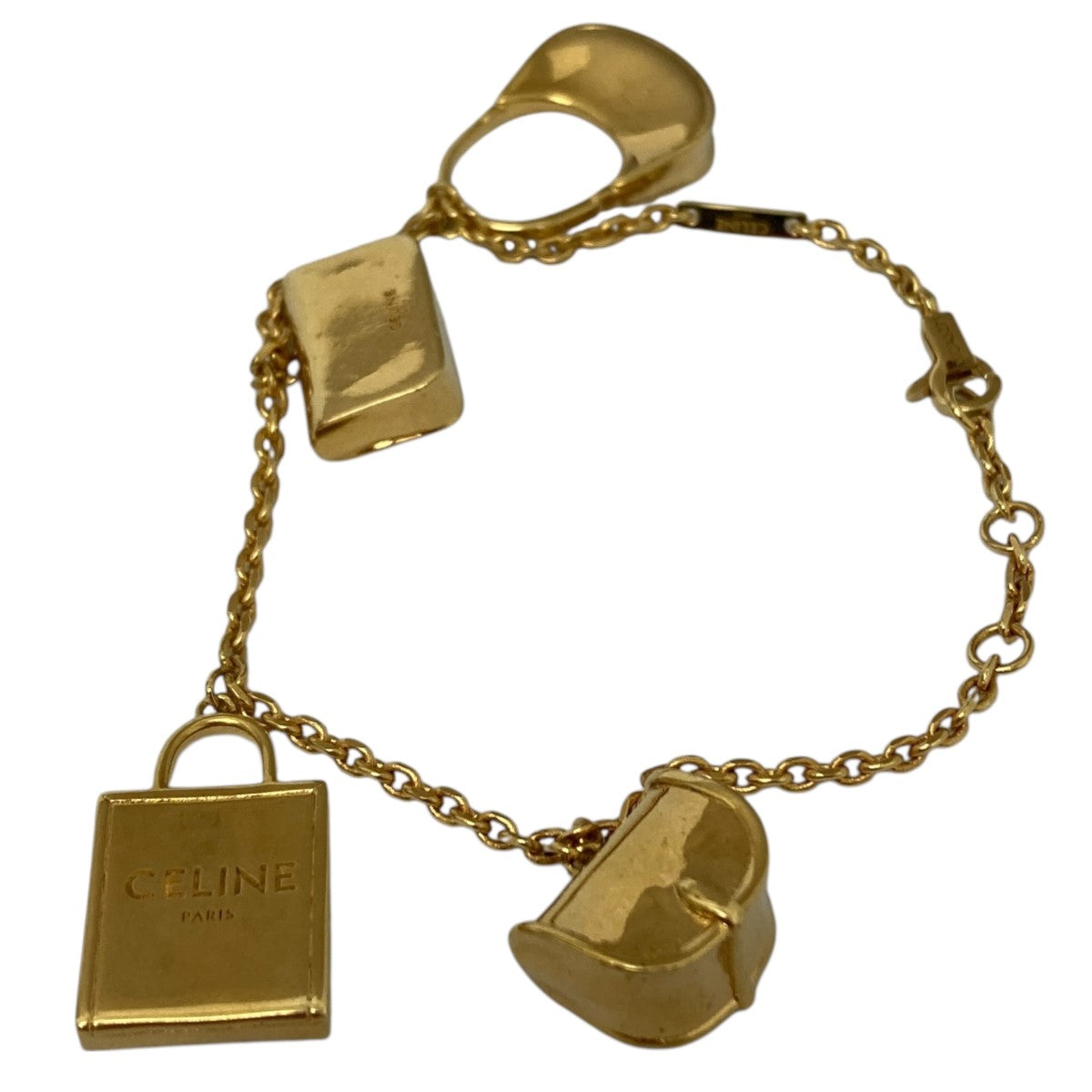 セリーヌ　ブレスレット CELINE(セリーヌ) バッグモチーフブレスレット ゴールド サイズ
