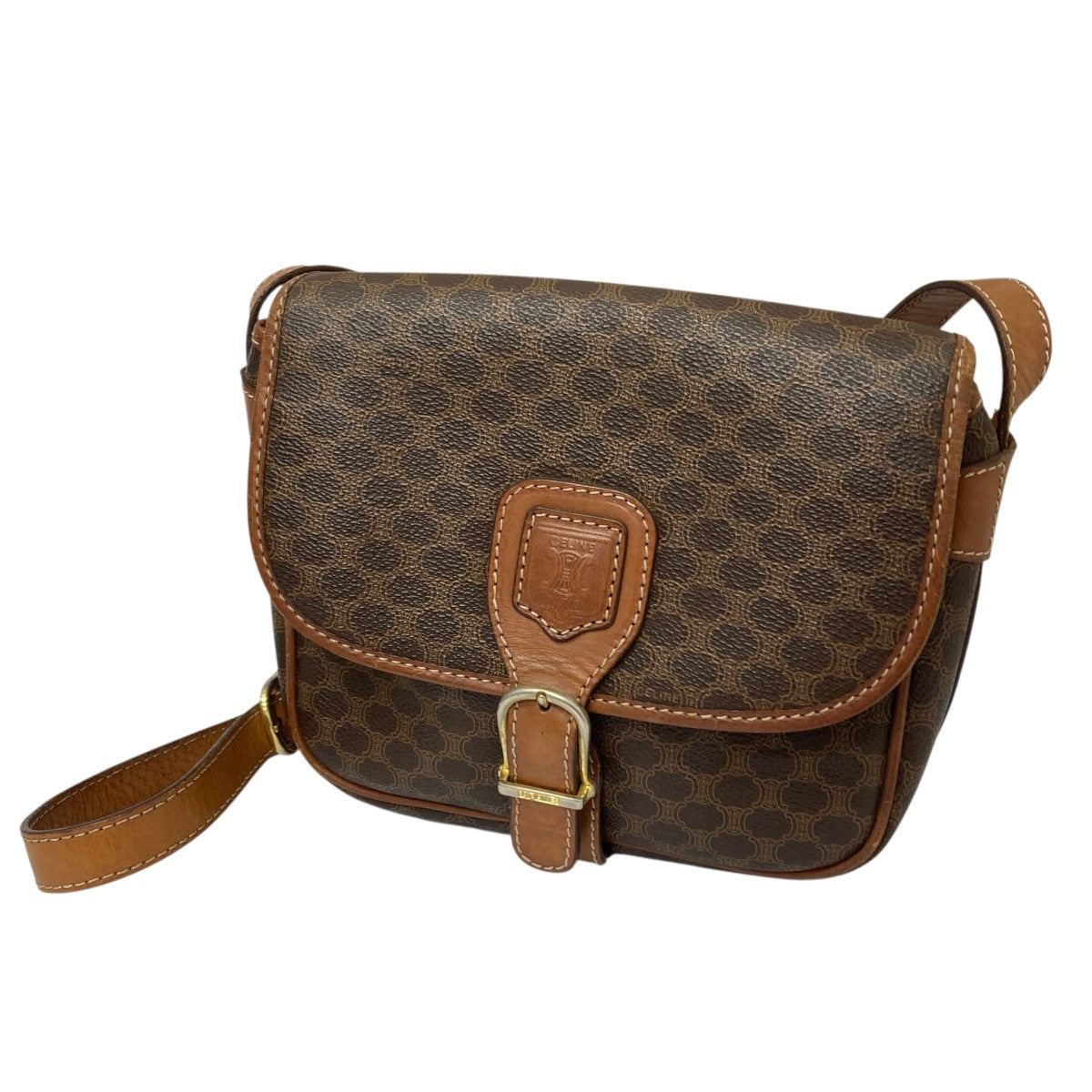 CELINE セリーヌ ショルダーバッグ ブラウン マカダム柄 CELINE(セリーヌ) マカダム柄ショルダーバッグ ブラウン｜【公式