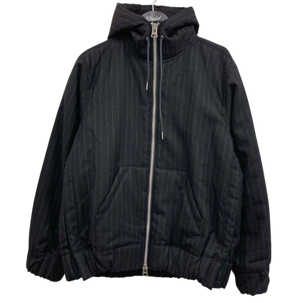 sacai luck ストライプジャケット Sacai Luck Light Blue Zebra Striped Bomber Jacket Size 2 | eBay
