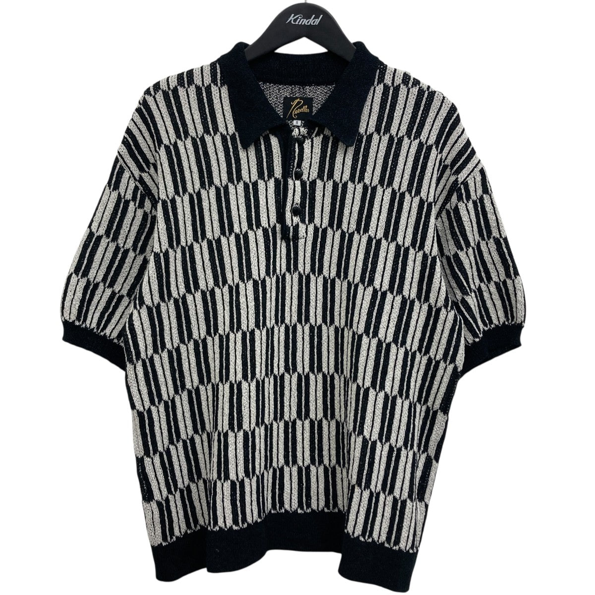 【即購入OK】NEEDLES 半袖ポロシャツ　サイズM相当　ブラック 24ssmens-dot-mesh-cool-
