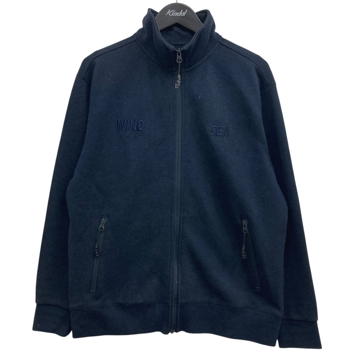 即完品✨WIND AND SEA ハーフジップ　ネイビー　スウェット　L WIND AND SEA(ウィンダンシー) ジップスウェット WAS-O-ESS-24