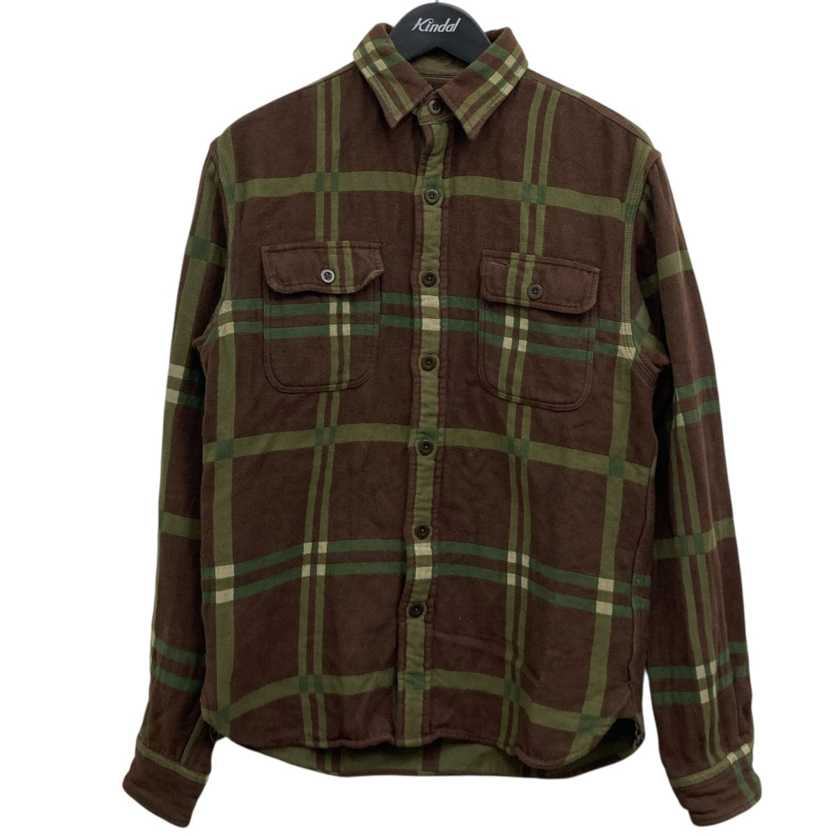 RRL(ダブルアールエル) プレイドチェックシャツ グリーン サイズ