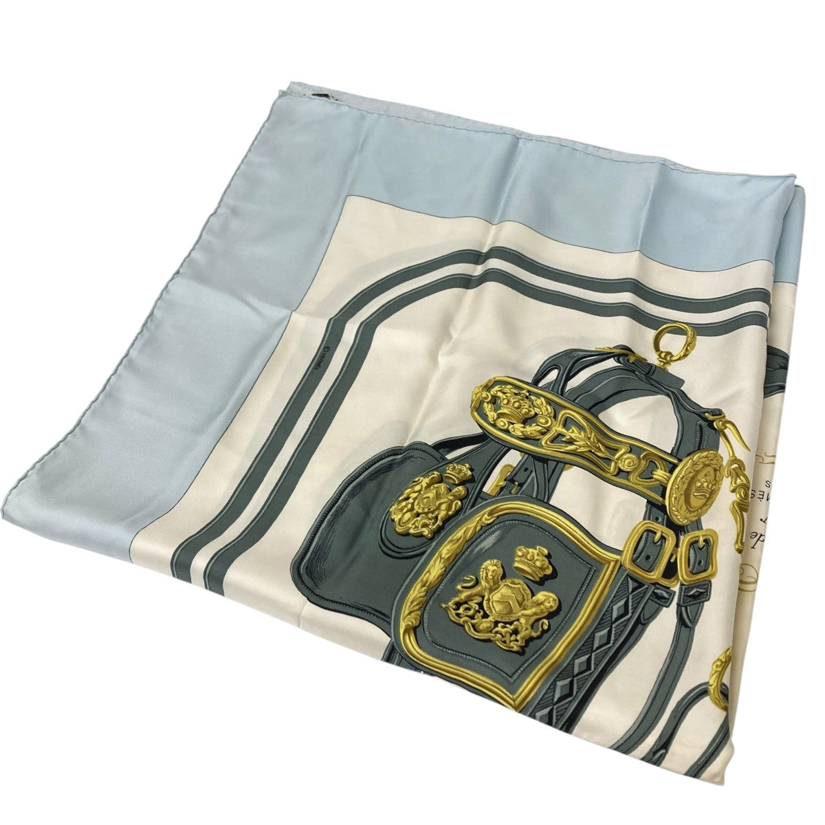 良品】HERMES エルメス 鍵 デザイン スカーフ シルク 85㎝×85