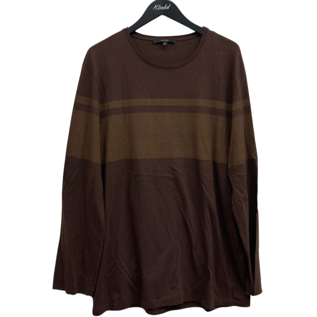 【美品】GUCCI グッチ カシュクール 長袖 カットソー M ブラック 黒 GUCCI(グッチ) 長袖カットソー 276343 X3668 ブラウン サイズ XL