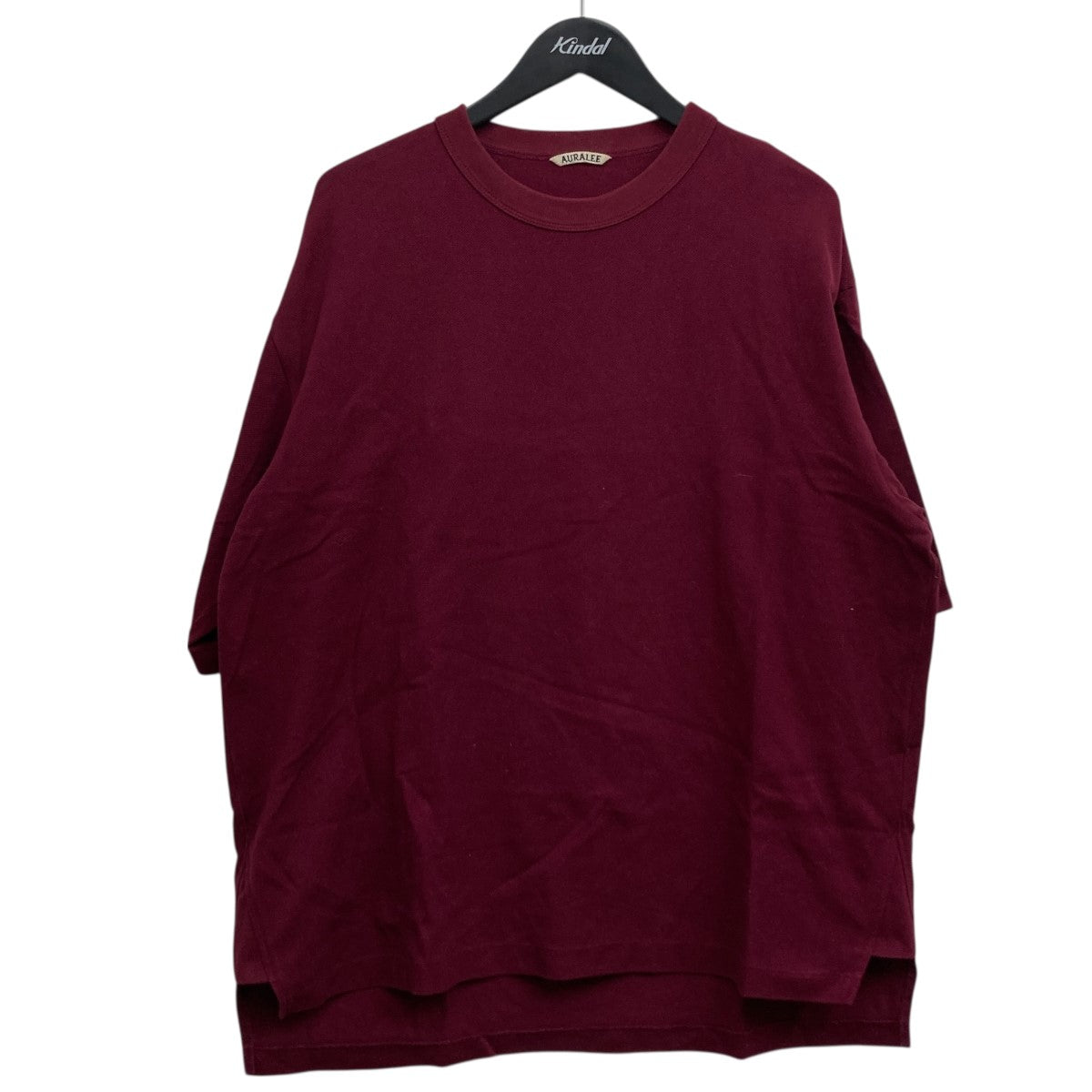 AURALEE(オーラリー) 半袖Tシャツ A21ST02EK ワインレッド
