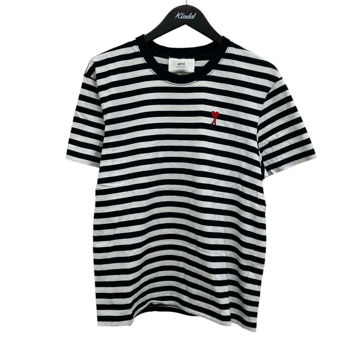 新品タグ付 AMI PARIS アミパリス ボーダーTシャツ XXS AMI PARIS(アミパリス) ボーダーTシャツ ホワイト×ブラック サイズ M