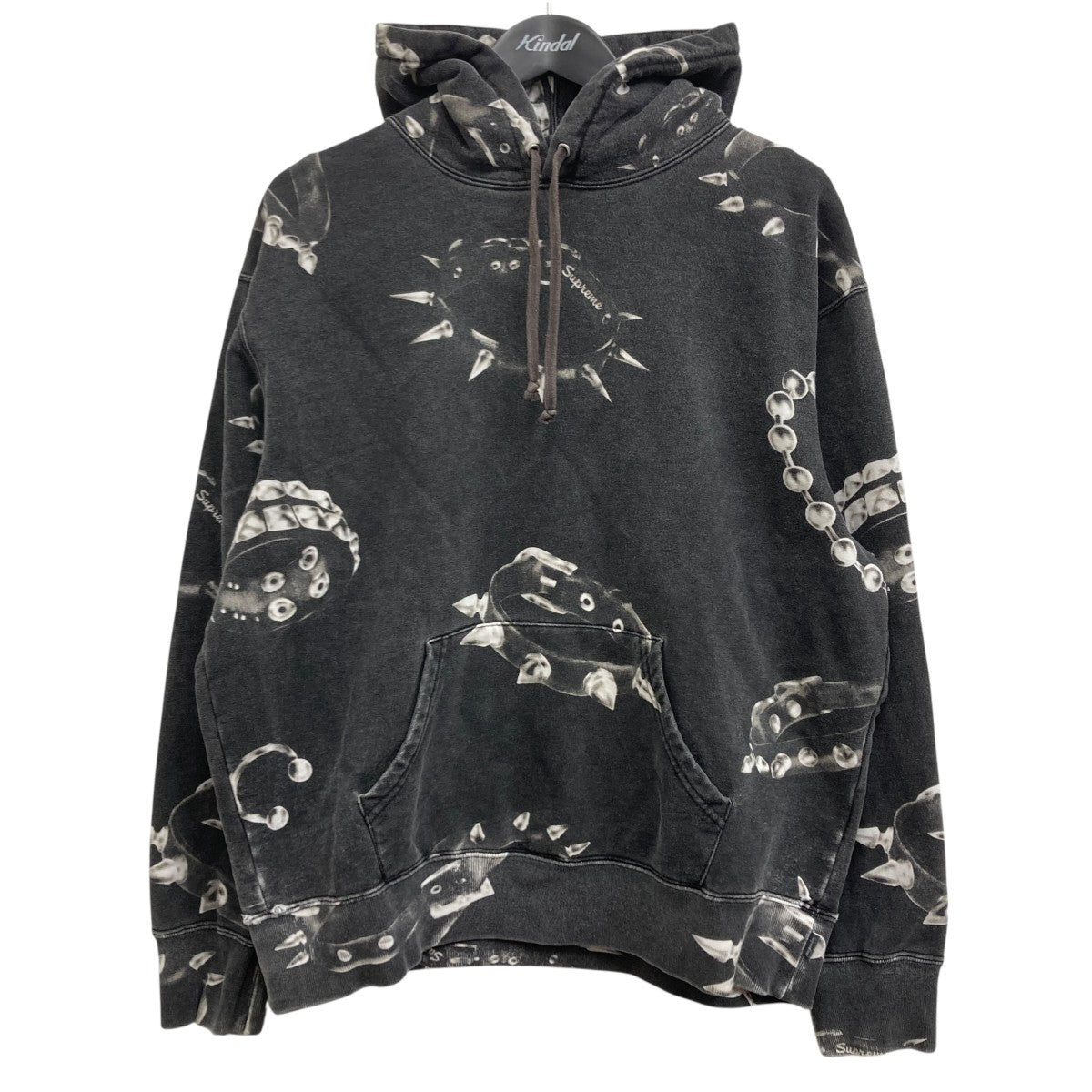 1円～！ Supreme Studded Hooded Sweatshirt BLACK Small シュプリーム スタッズ　ロゴ　フード　パーカー　黒　S Supreme Studded Hooded Sweatshirt black（Supreme Rhinestone Hoodie