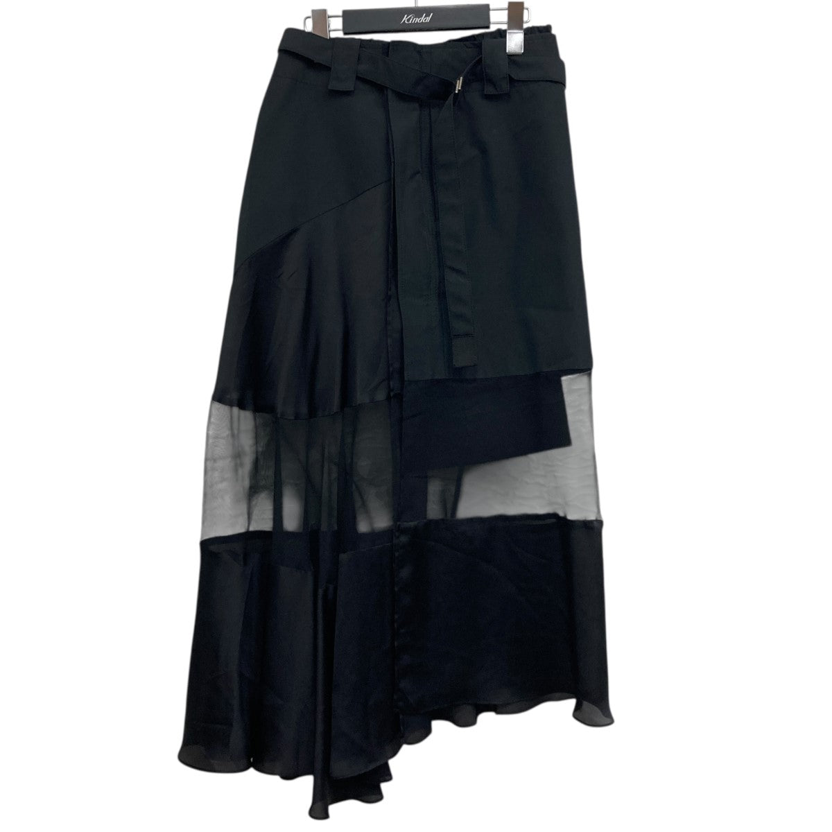 美品 sacaiサカイ スカート 24ss サイズ2 sacai(サカイ) 24SSペチコート付ファブリックコンボスカート