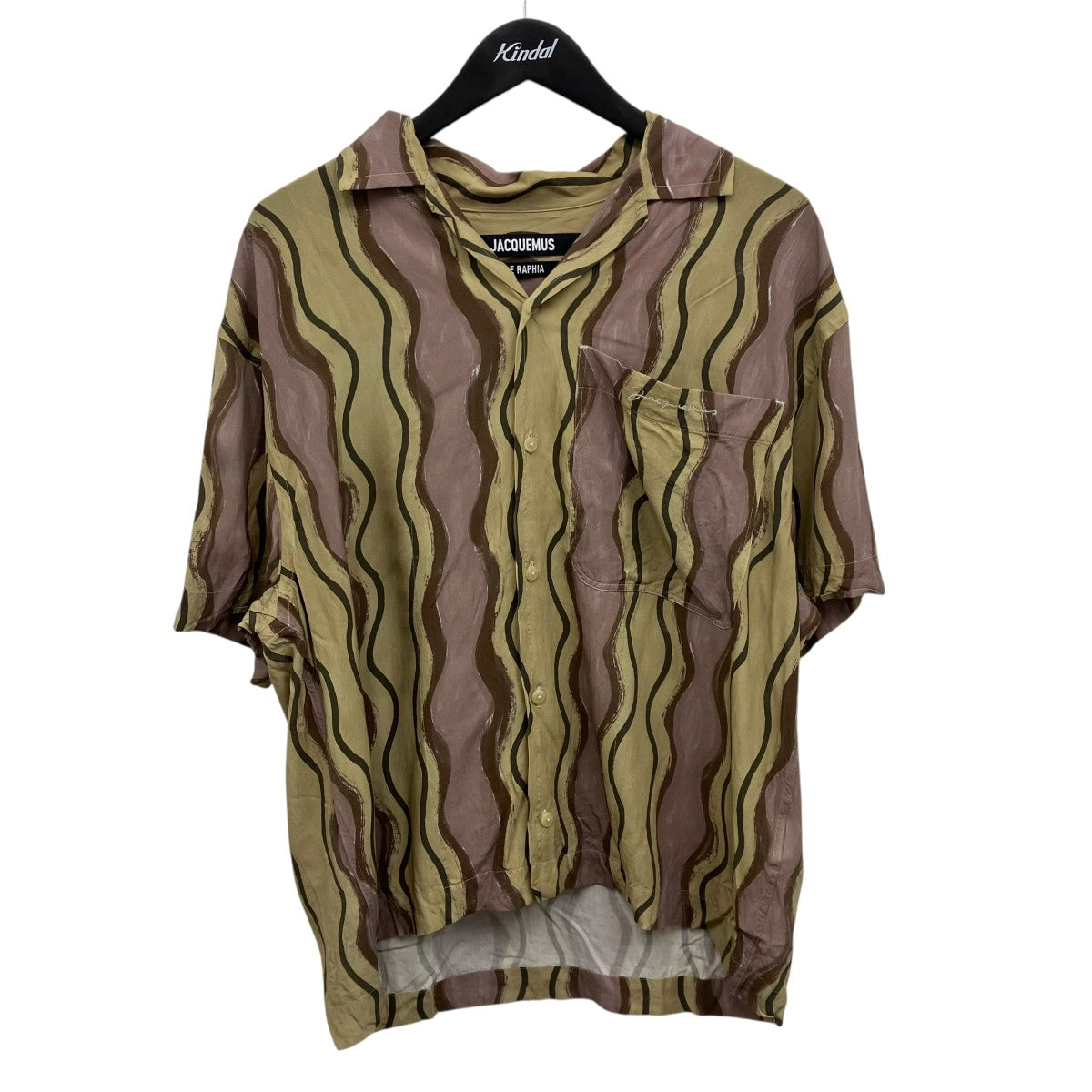 JACQUEMUS(ジャックムス) 総柄シャツ 216SH201-1002 パープル×カーキ