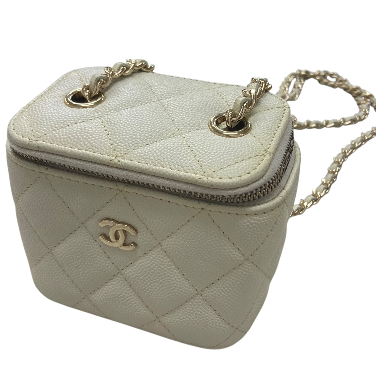 CHANEL(シャネル) ミニバニティキャビアスキン チェーンショルダー