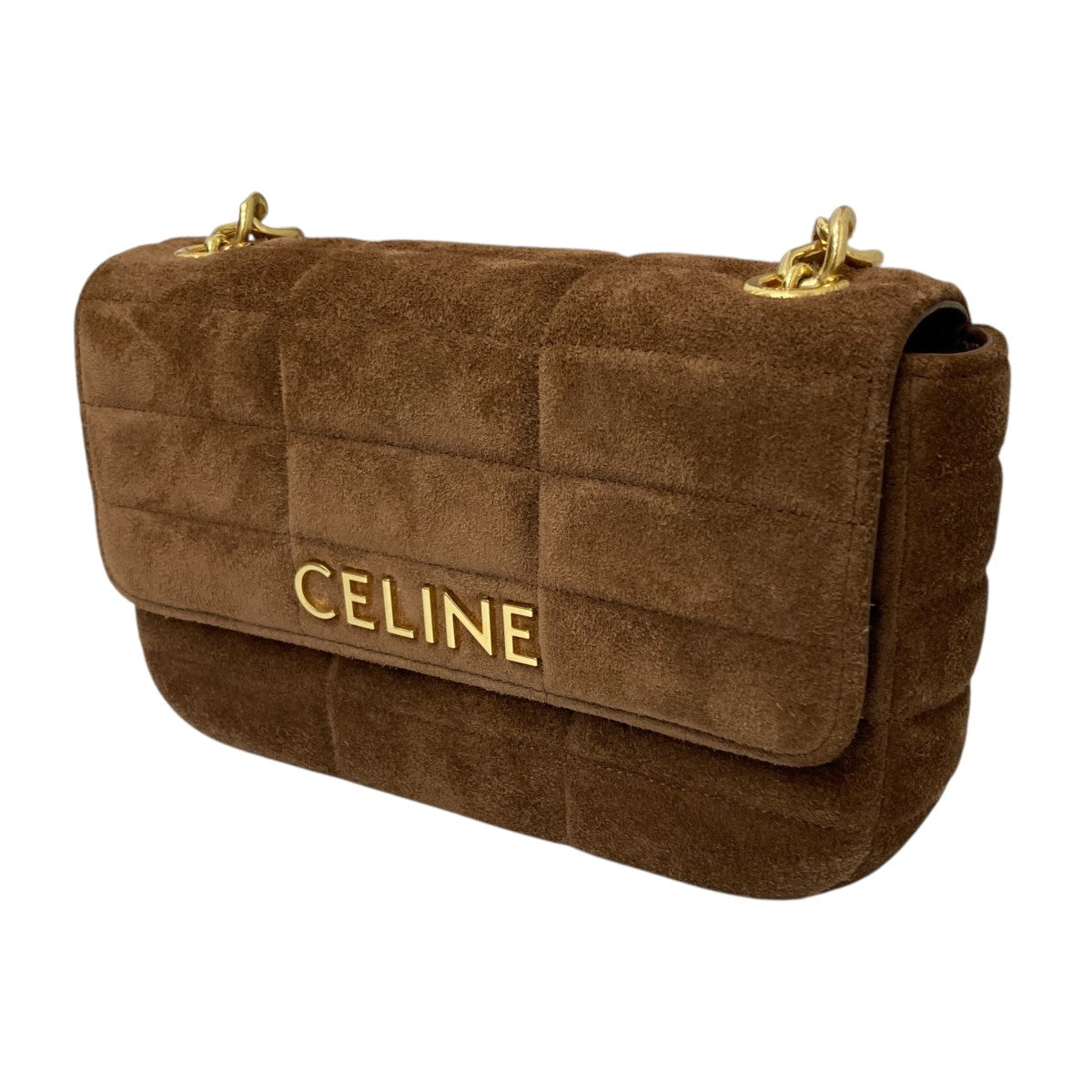 CELINE(セリーヌ) モノクローム マトラッセスエードチェーンショルダー 