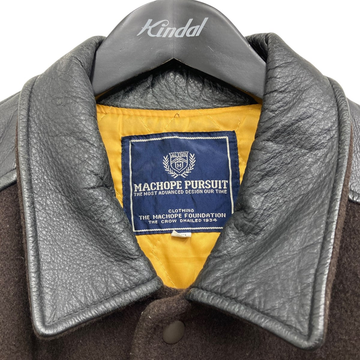 袖レザー切替スタジャン