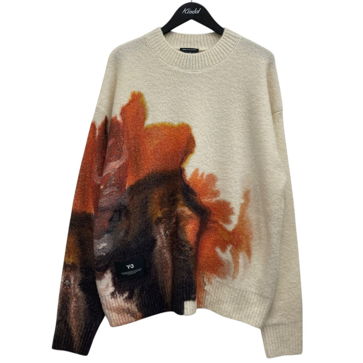 Y-3(ワイスリー) AOP KNIT CREW クルーネックニット JX7332 アイボリー