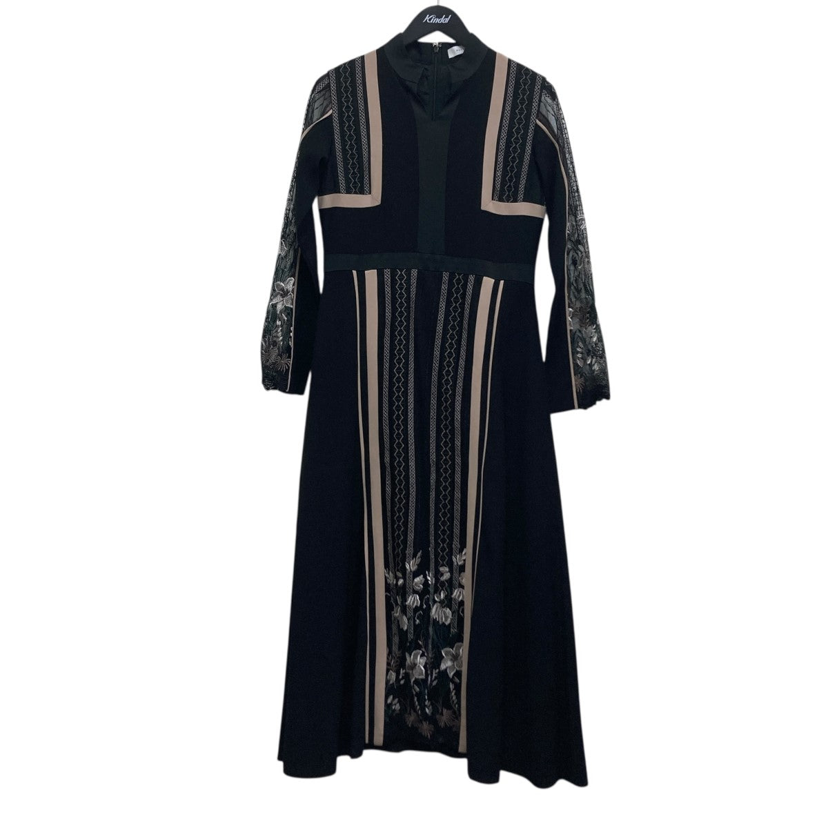 MURRAL(ミューラル) Framed flower dress MU21AW-0901 ブラック