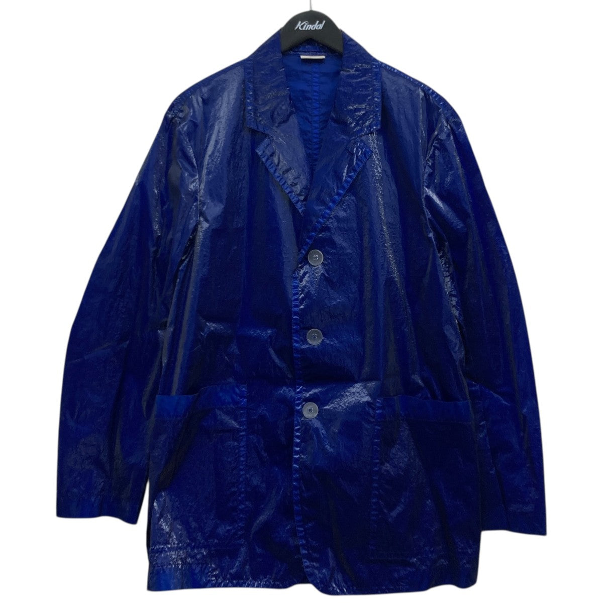 【未使用級】DRIES VAN NOTEN ナイロンロングコートダークネイビー DRIES VAN NOTEN(ドリスヴァンノッテン) ナイロンビニール ハーフ