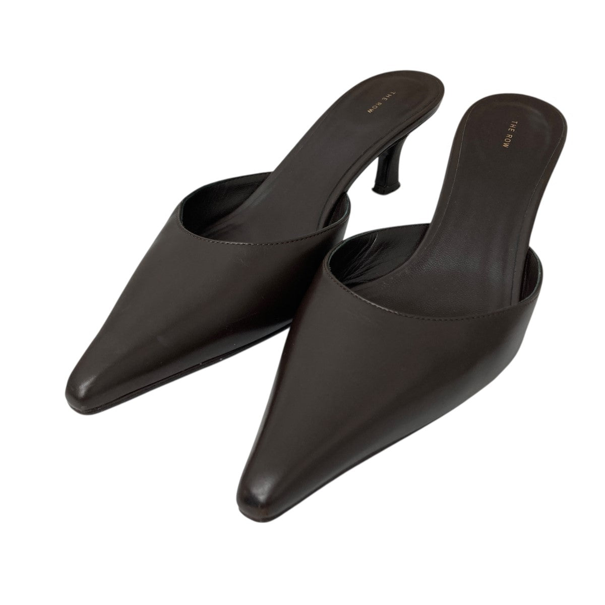 THE ROW ミュール THE ROW(ザロウ) ミュール F1428-L60 ブラウン サイズ 38.5