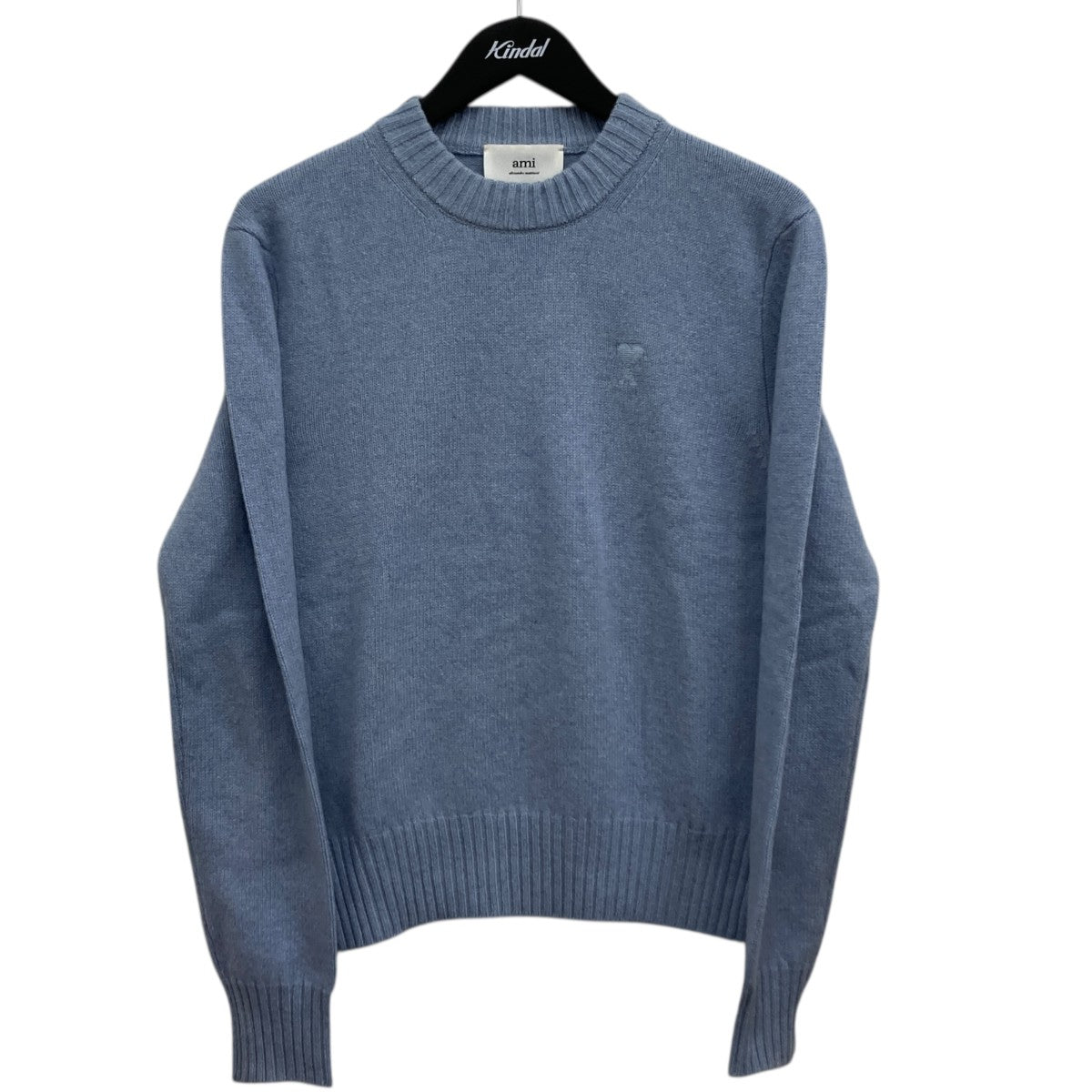 Ami Paris ネイビー クルーネック ニット AMI PARIS(アミパリス) クルーネックニット ブルー サイズ XS｜【公式