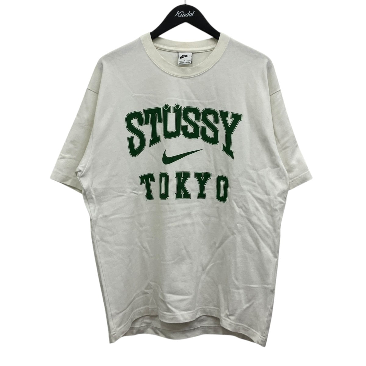 stussy×NIKE プリントTシャツ HO230307NIV ホワイト×グリーン サイズ L