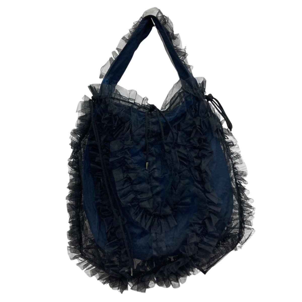 MOLLY GODDARD(モリーゴダード) フリルバッグ ネイビー×ブラック