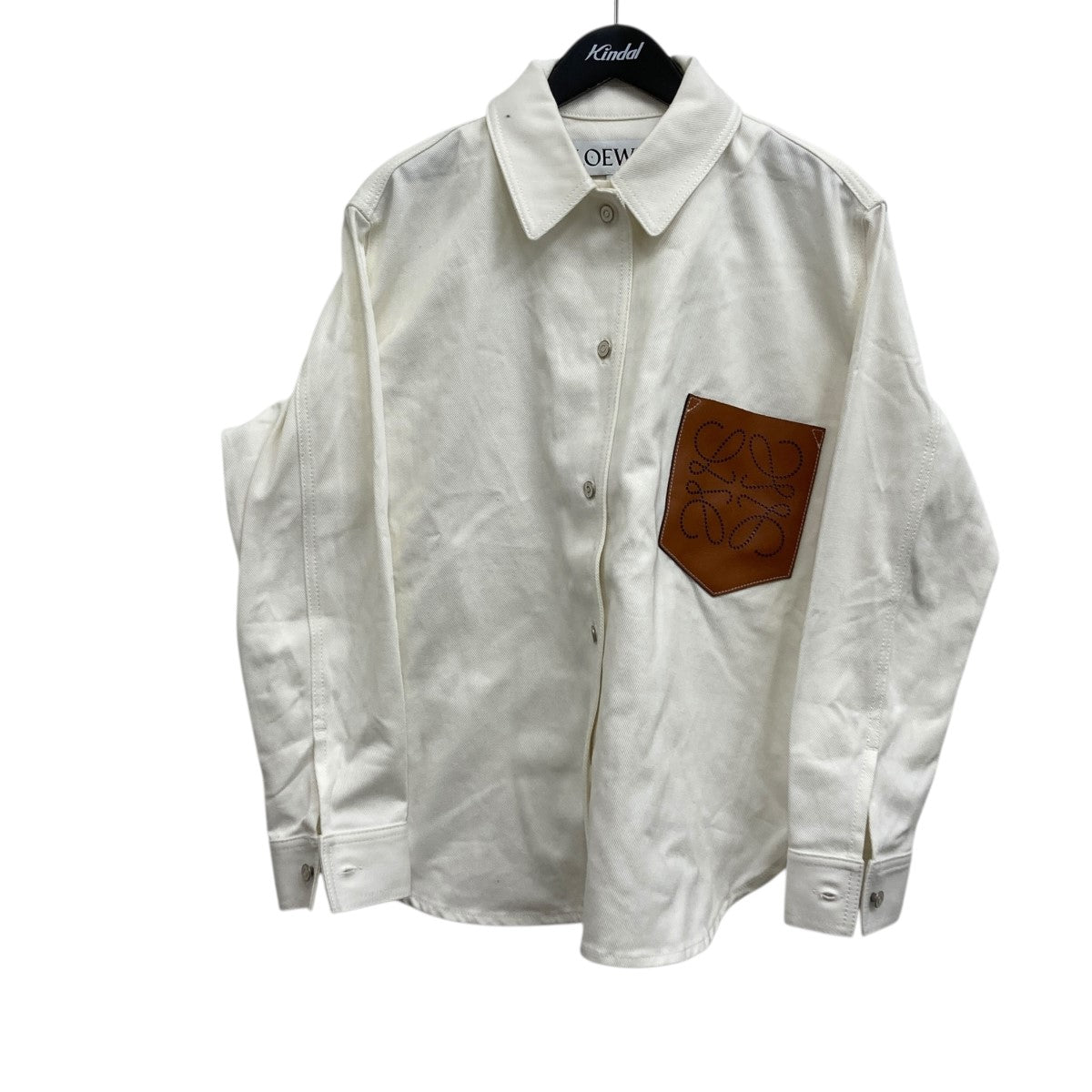 LEATHER POCKET DENIM OVERSHIRT SAMPLE品 デニムジャケット