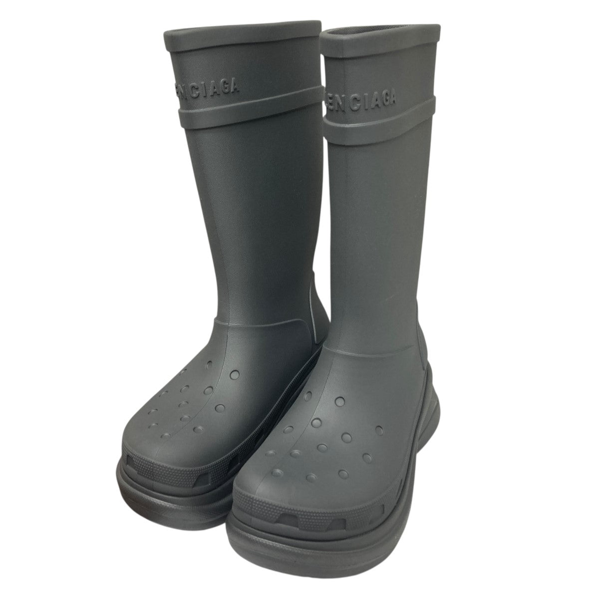 BALENCIAGA×crocs ラバーロングブーツ グレー サイズ 44(29.5cm